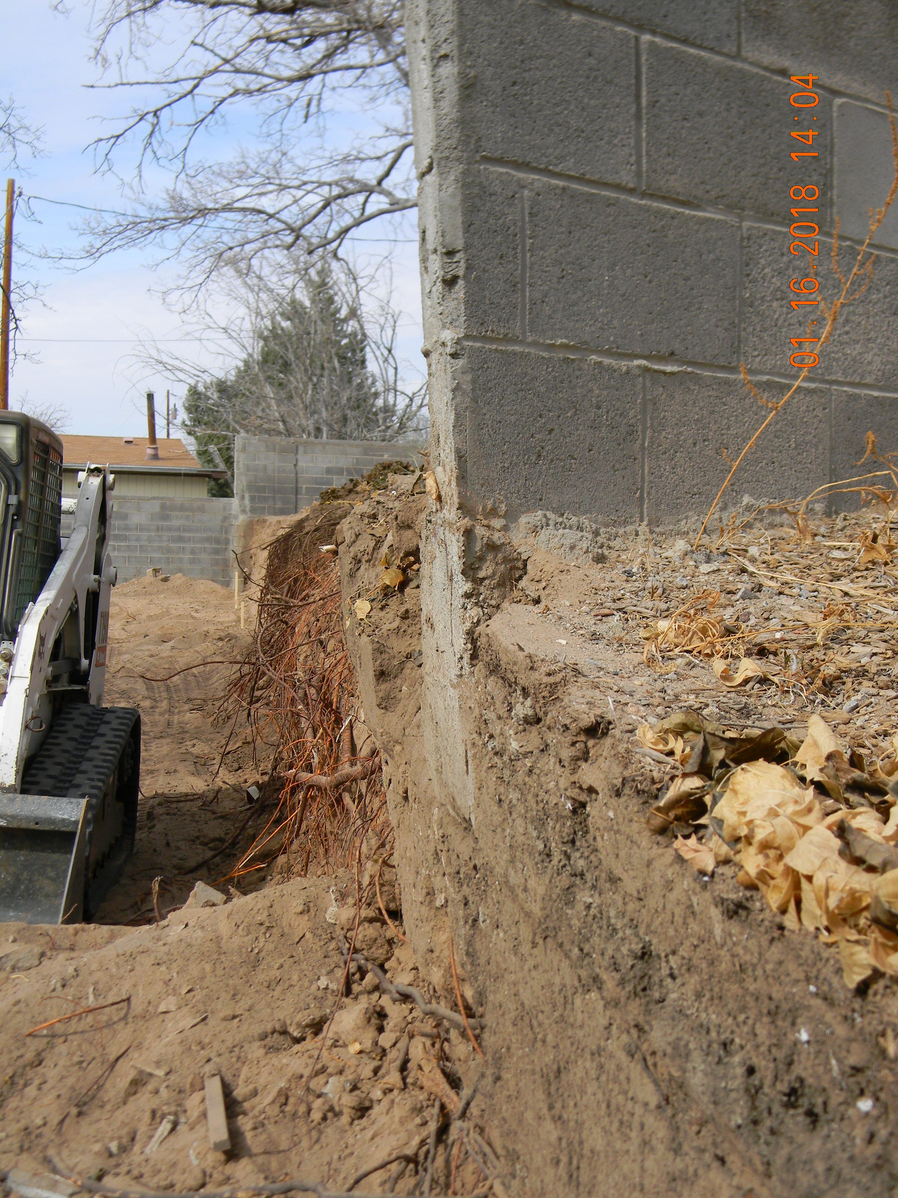 Demolition Retaining Wall Progress